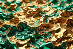 Green & Gold Artistic Graphic Textures Designs