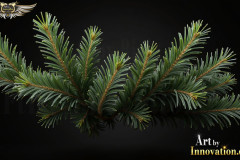 Natural Green Pines & Leaves Artistic Graphic Textures Designs