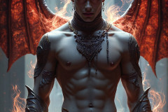 Hot & Sexy Male Succubus Demon,Deep within the ruins of Hell.
