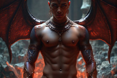 Hot & Sexy Male Succubus Demon,Deep within the ruins of Hell.