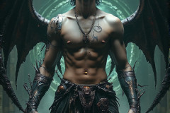 Hot & Sexy Male Succubus Demon,Deep within the ruins of Hell.