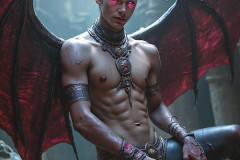 Hot & Sexy Male Succubus Demon,Deep within the ruins of Hell.