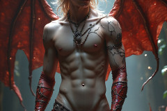 Hot & Sexy Male Succubus Demon,Deep within the ruins of Hell.