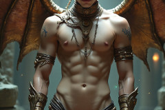 Hot & Sexy Male Succubus Demon,Deep within the ruins of Hell.