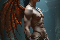 Hot & Sexy Male Succubus Demon,Deep within the ruins of Hell.