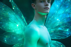Brought to life through AI,Capturing the Pristine and Elusive Male Fairy.