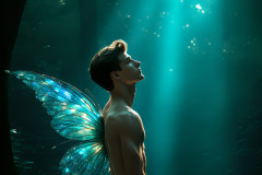 Brought to life through AI,Capturing the Pristine and Elusive Male Fairy.