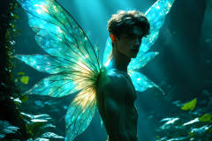 Brought to life through AI,Capturing the Pristine and Elusive Male Fairy.