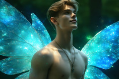 Brought to life through AI,Capturing the Pristine and Elusive Male Fairy.