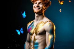 Abstract Male Art Ai Photos of Beautiful Men Enveloped by Colors