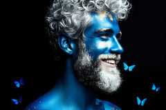 Abstract Male Art Ai Photos of Beautiful Men Enveloped by Colors