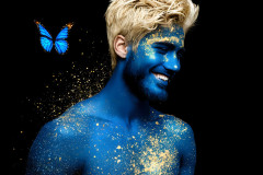 Abstract Male Art Ai Photos of Beautiful Men Enveloped by Colors