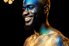 Abstract Male Art Ai Photos of Beautiful Men Enveloped by Colors