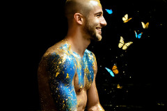 Abstract Male Art Ai Photos of Beautiful Men Enveloped by Colors