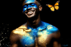 Abstract Male Art Ai Photos of Beautiful Men Enveloped by Colors