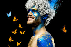 Abstract Male Art Ai Photos of Beautiful Men Enveloped by Colors