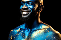 Abstract Male Art Ai Photos of Beautiful Men Enveloped by Colors