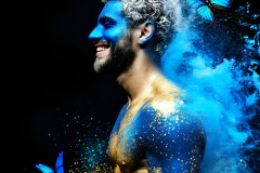 Abstract Male Art Ai Photos of Beautiful Men Enveloped by Colors