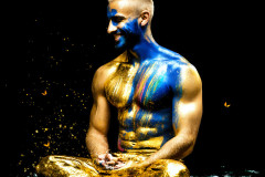 Abstract Male Art Ai Photos of Beautiful Men Enveloped by Colors
