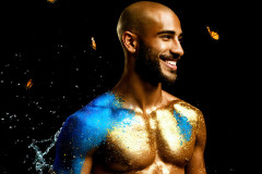 Abstract Male Art Ai Photos of Beautiful Men Enveloped by Colors