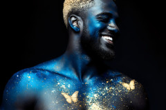 Abstract Male Art Ai Photos of Beautiful Men Enveloped by Colors