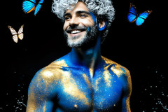 Abstract Male Art Ai Photos of Beautiful Men Enveloped by Colors