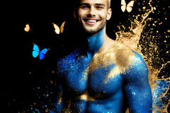 Abstract Male Art Ai Photos of Beautiful Men Enveloped by Colors