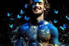 Abstract Male Art Ai Photos of Beautiful Men Enveloped by Colors