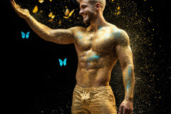 Abstract Male Art Ai Photos of Beautiful Men Enveloped by Colors