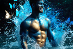 Abstract Male Art Ai Photos of Beautiful Men Enveloped by Colors