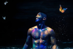 Abstract Male Art Ai Photos of Beautiful Men Enveloped by Colors