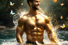 Abstract Male Art Ai Photos of Beautiful Men Enveloped by Colors