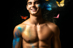 Abstract Male Art Ai Photos of Beautiful Men Enveloped by Colors