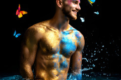 Abstract Male Art Ai Photos of Beautiful Men Enveloped by Colors