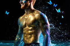 Abstract Male Art Ai Photos of Beautiful Men Enveloped by Colors