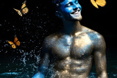 Abstract Male Art Ai Photos of Beautiful Men Enveloped by Colors