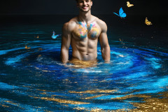 Abstract Male Art Ai Photos of Beautiful Men Enveloped by Colors