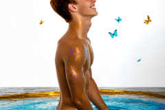 Abstract Male Art Ai Photos of Beautiful Men Enveloped by Colors