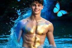 Abstract Male Art Ai Photos of Beautiful Men Enveloped by Colors