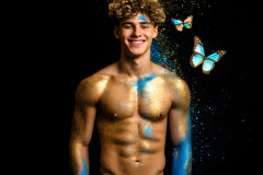 Abstract Male Art Ai Photos of Beautiful Men Enveloped by Colors