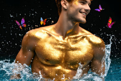 Abstract Male Art Ai Photos of Beautiful Men Enveloped by Colors