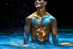 Abstract Male Art Ai Photos of Beautiful Men Enveloped by Colors