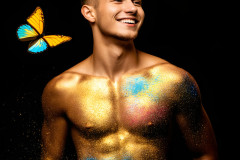 Abstract Male Art Ai Photos of Beautiful Men Enveloped by Colors