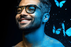 Abstract Male Art Ai Photos of Beautiful Men Enveloped by Colors