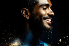 Abstract Male Art Ai Photos of Beautiful Men Enveloped by Colors