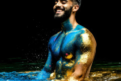 Abstract Male Art Ai Photos of Beautiful Men Enveloped by Colors
