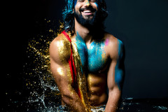 Abstract Male Art Ai Photos of Beautiful Men Enveloped by Colors