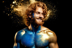 Abstract Male Art Ai Photos of Beautiful Men Enveloped by Colors