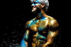 Abstract Male Art Ai Photos of Beautiful Men Enveloped by Colors
