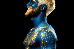 Abstract Male Art Ai Photos of Beautiful Men Enveloped by Colors